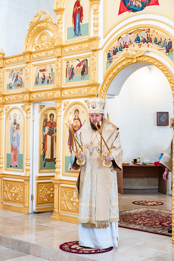 Архиерейское богослужение в Богородицерождественском храме деревни Старое г.о. Ступино